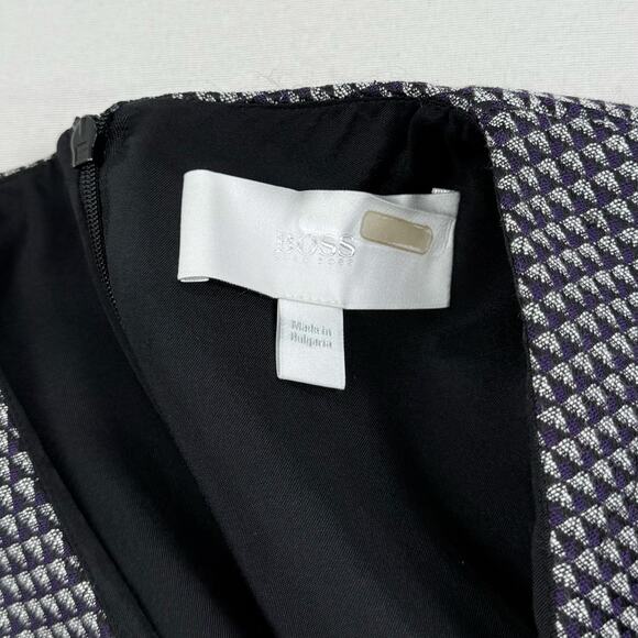 Boss Hugo Boss Women's Dalissa Sheath Dress Size 4 Purple Grey Printed - Picture 3 of 16